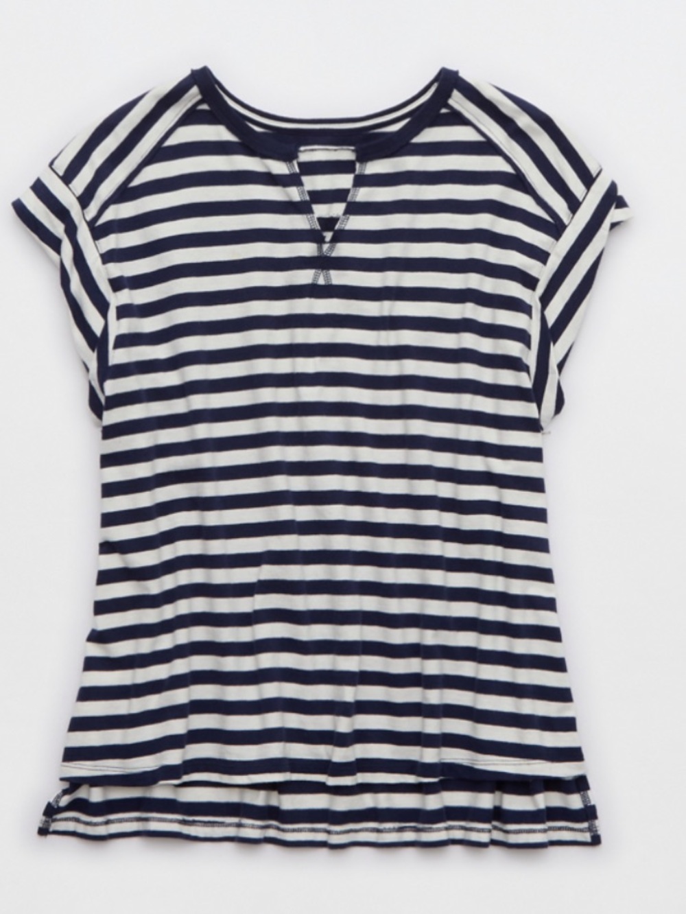 aerie NWT Navy and White Striped Short Sleeve Tee